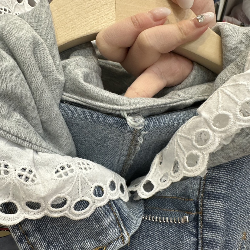 DE LINE韓國直郵實拍女裝新款人氣推薦熱賣夾克帽子可拆卸DE LINE夾克