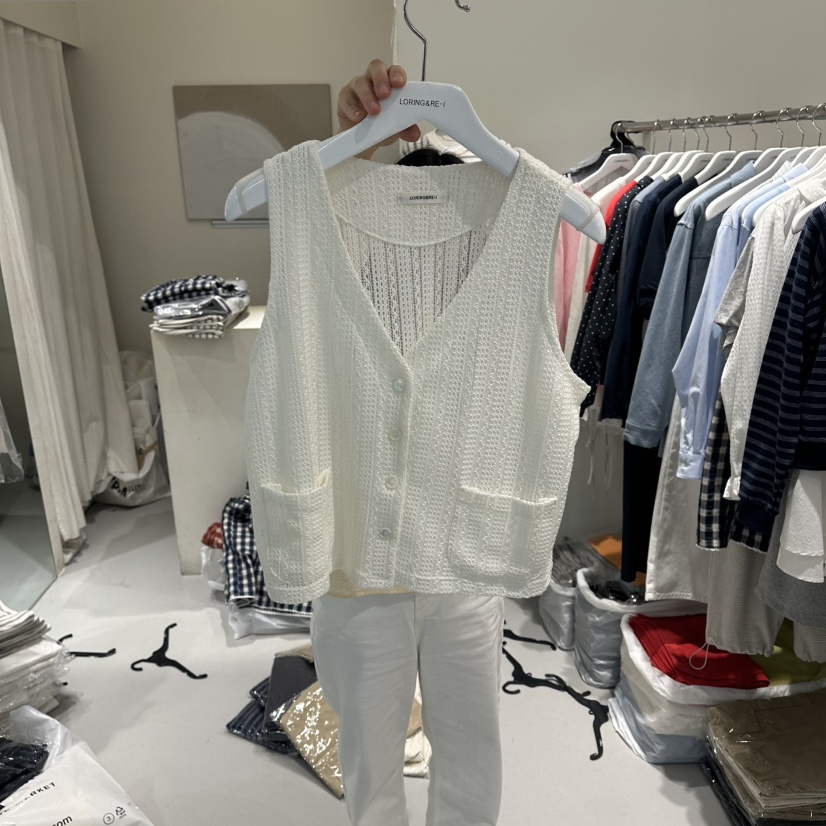 LORING RE I韓國東大門直郵女士新品26春夏熱賣職業馬甲LORING RE-I/BARE馬甲圖色1