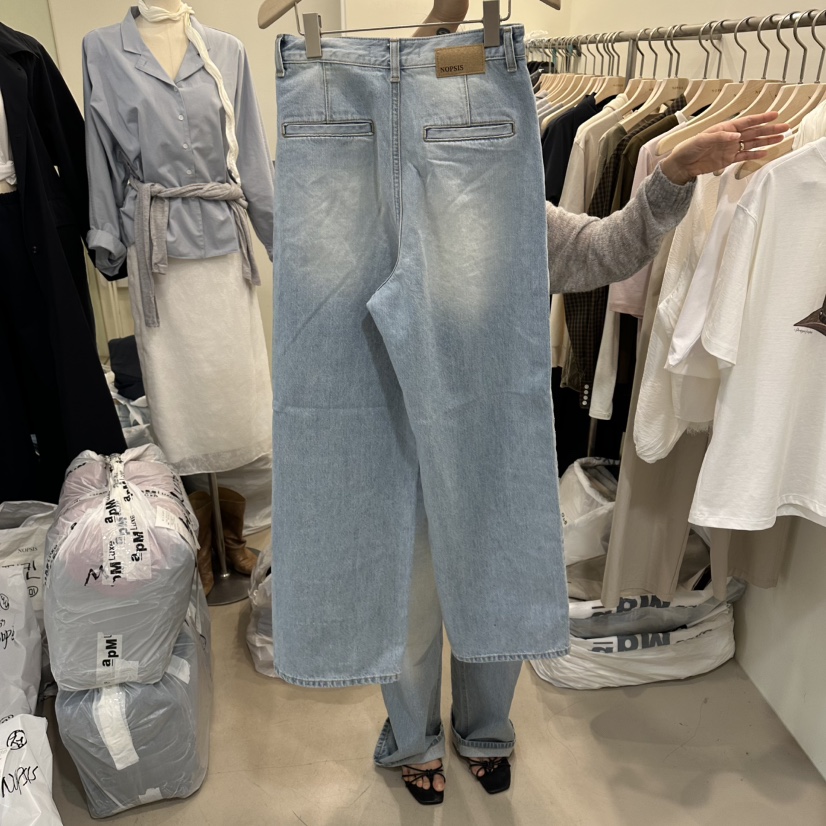 NOPSIS韓國東大門直郵女士新款時尚職業熱賣推薦人氣牛仔褲NOPSIS牛仔褲