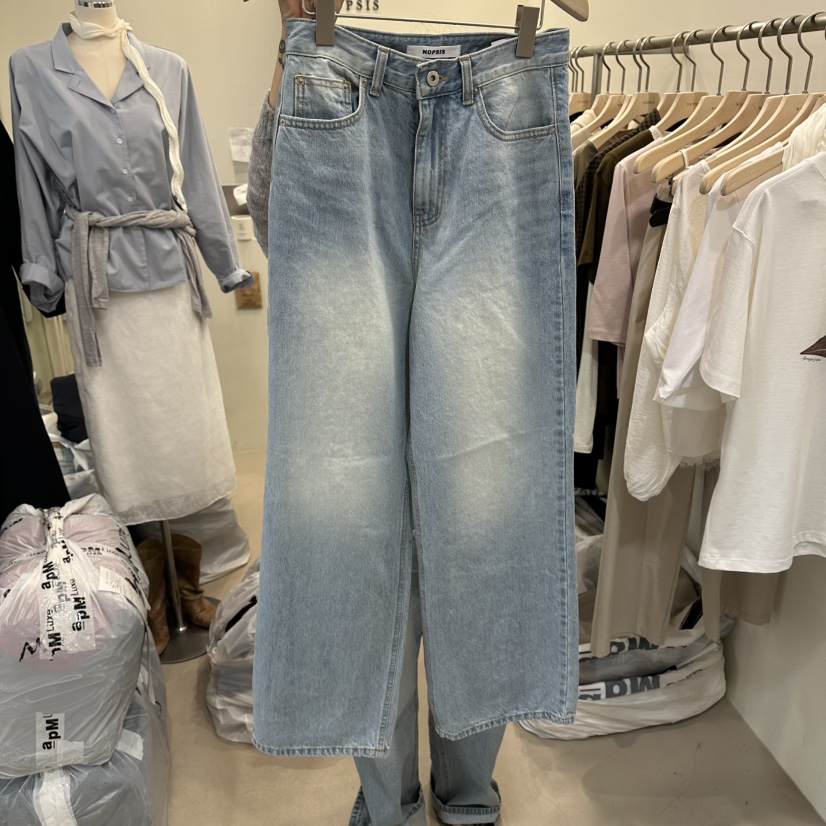 NOPSIS韓國東大門直郵女士新款時尚職業熱賣推薦人氣牛仔褲NOPSIS牛仔褲圖色1