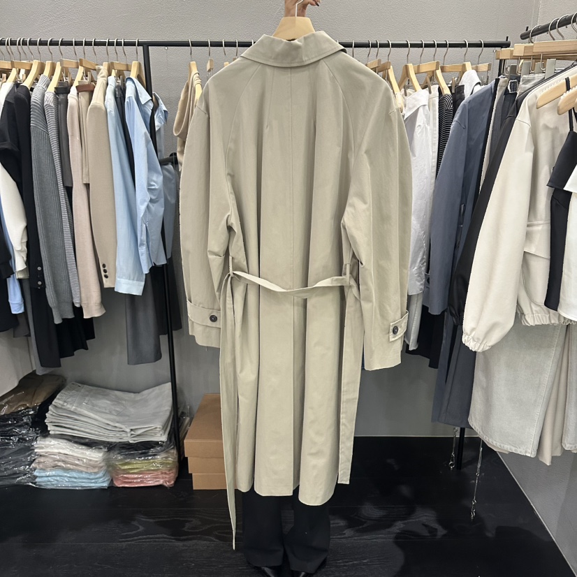 FLAMME TOIT/LUNAMDE韓國直郵女士新品人氣長款風衣含腰帶FLAMME TOIT/LUNAMDE長款風衣