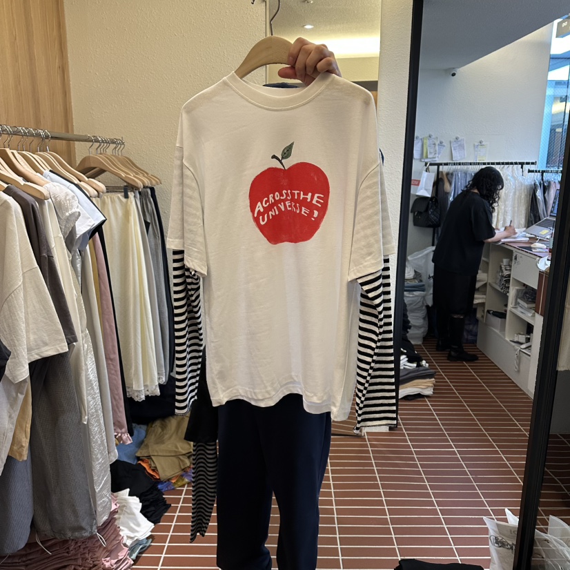 CHOI-L韓國代購女士新款推薦26春夏休閑職業時尚T恤條紋CHOIT恤圖色1