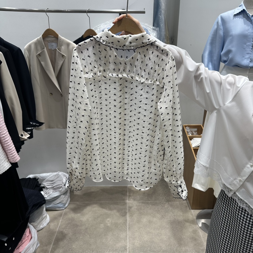 ENVY韓國代購女裝新品人氣熱賣休閑職業26春夏襯衫蕾絲衫ENVY襯衫/蕾絲衫