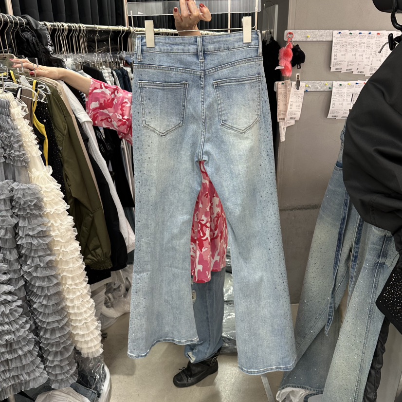 MOMAZU韓國代購女裝新款推薦人氣職業休閑26春夏牛仔褲喇叭MOMAZU牛仔褲