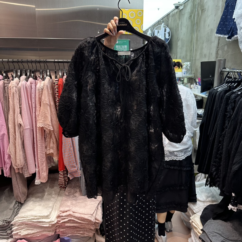 RUNWAY-런웨이韓國東大門直郵女裝新款職業時尚襯衫蕾絲衫RUNWAY襯衫/蕾絲衫圖色2