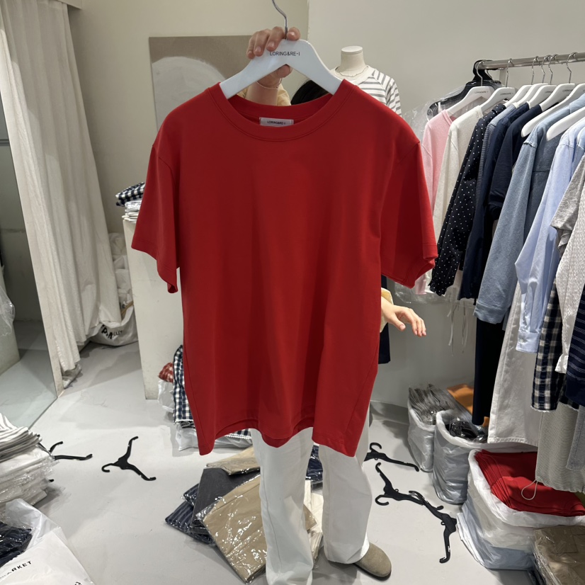 LORING RE I韓國直郵女士新品人氣熱賣休閑26春夏時尚T恤LORING RE-I/BARET恤圖色3