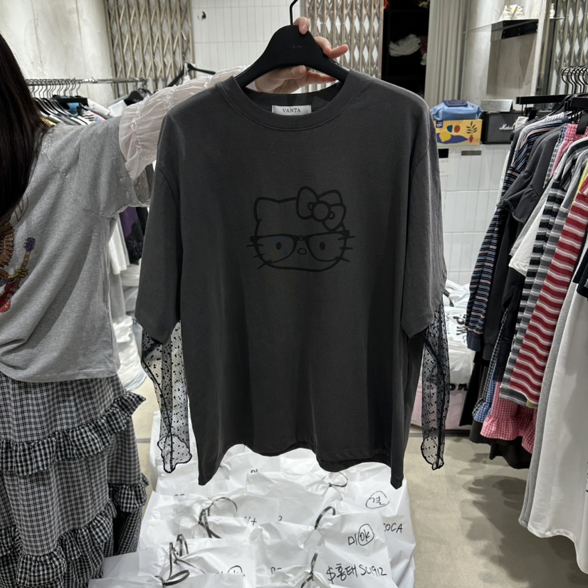 VANTA韓國東大門直郵女士新款推薦26春夏人氣時尚長袖T恤VANTA長袖T恤圖色2墨色