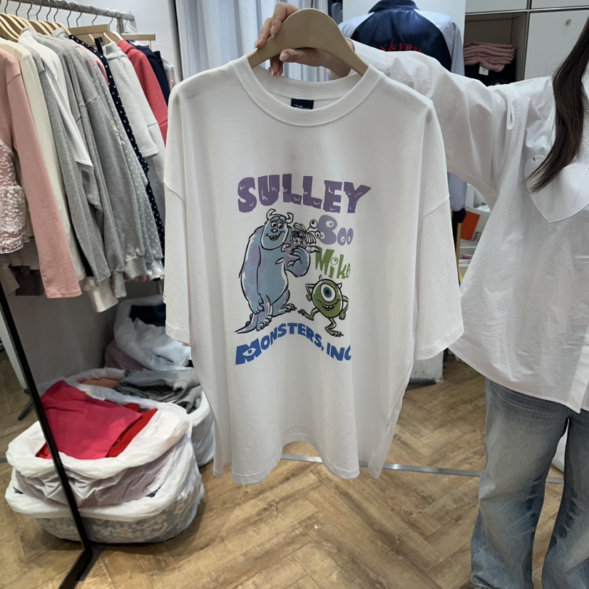 DE LINE韓國直郵實拍女裝新品休閑推薦人氣時尚熱賣職業T恤DE LINET恤圖色1