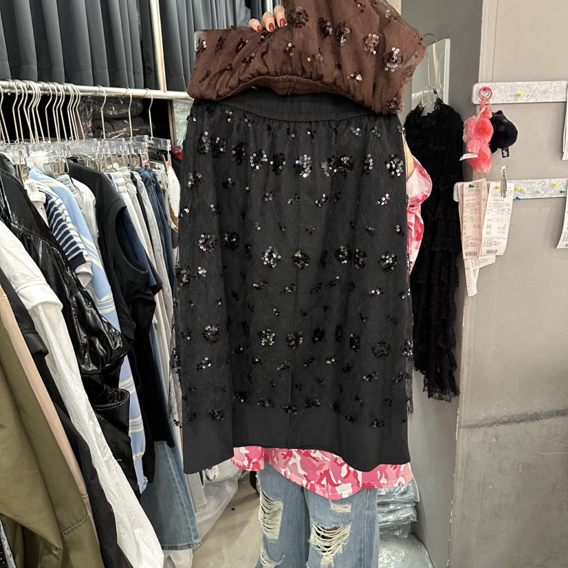 MOMAZU韓國東大門代購女士新品推薦熱賣半身裙中短裙透明MOMAZU半身裙/中短裙