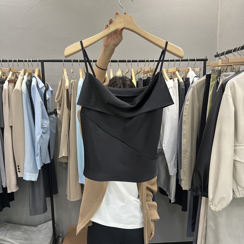 FLAMME TOIT/LUNAMDE韓國東大門代購女士新款推薦吊帶背心混紡絲綢FLAMME TOIT/LUNAMDE吊帶/背心圖色2