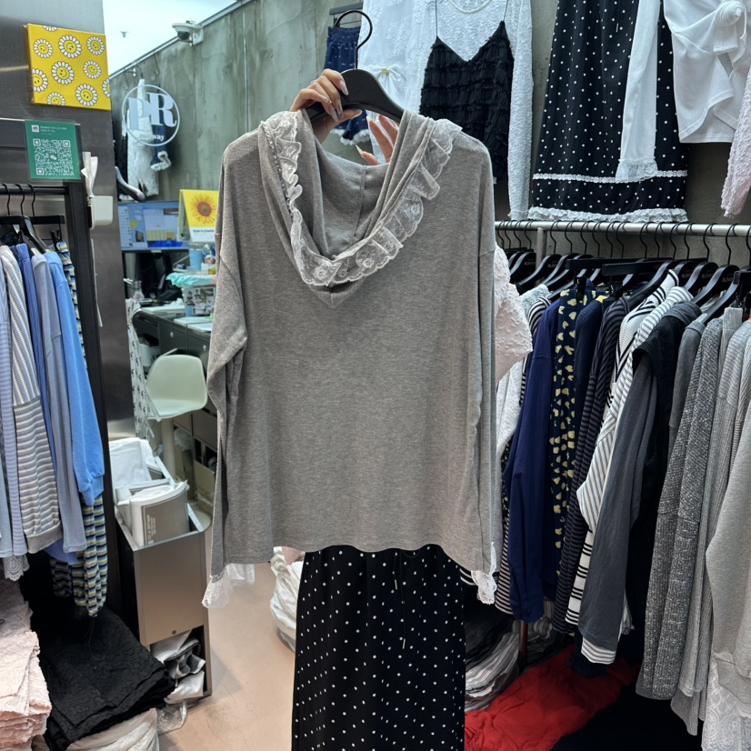 RUNWAY-런웨이韓國東大門代購女士新品人氣長袖T恤奶油色RUNWAY長袖T恤