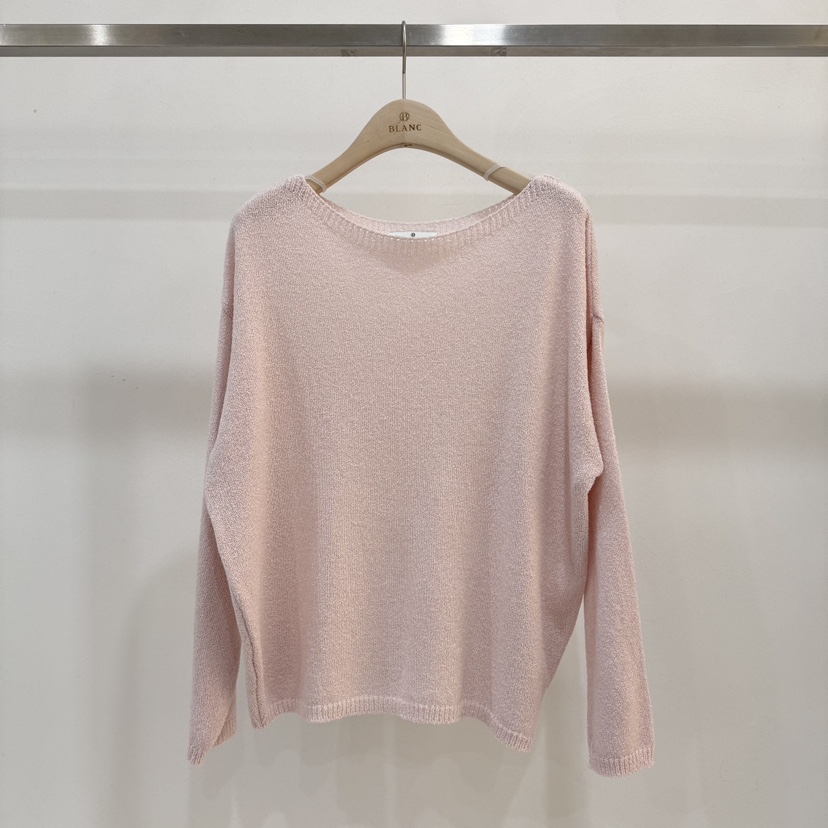 BLANC-A韓國代購女士新品26春夏時尚職業針織衫柔軟船領BLANC-A針織衫圖色2