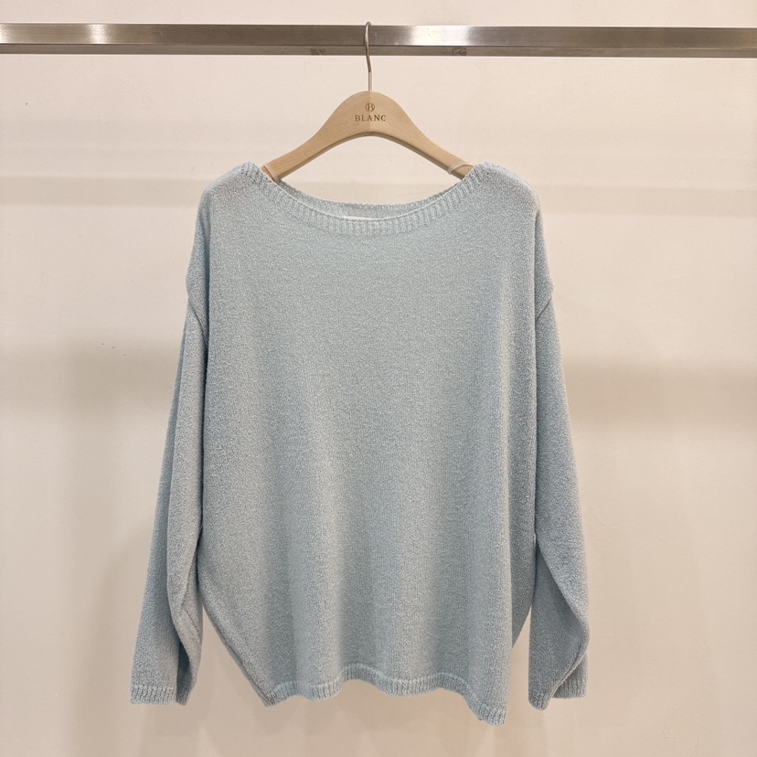 BLANC-A韓國代購女士新品26春夏時尚職業針織衫柔軟船領BLANC-A針織衫圖色3