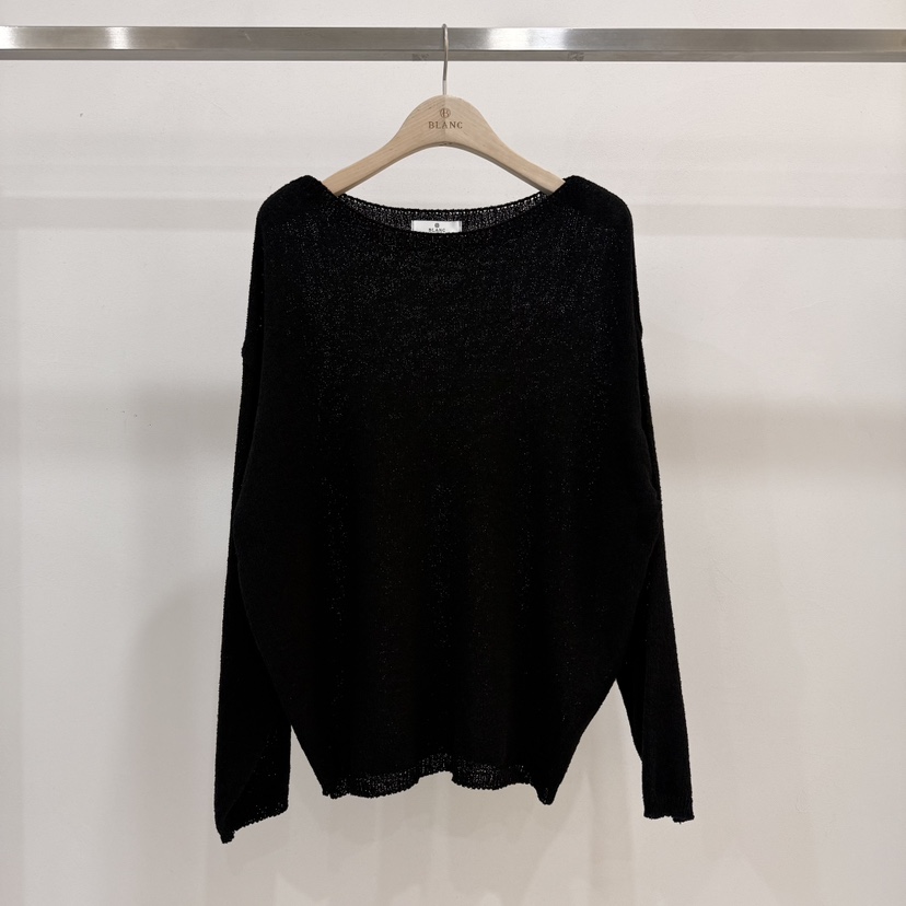 BLANC-A韓國代購女士新品26春夏時尚職業針織衫柔軟船領BLANC-A針織衫圖色4