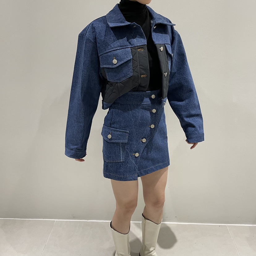 TRIPLE SEVEN韓國直郵女裝新品休閑熱賣時尚26春夏夾克絎縫TRIPLE SEVEN夾克