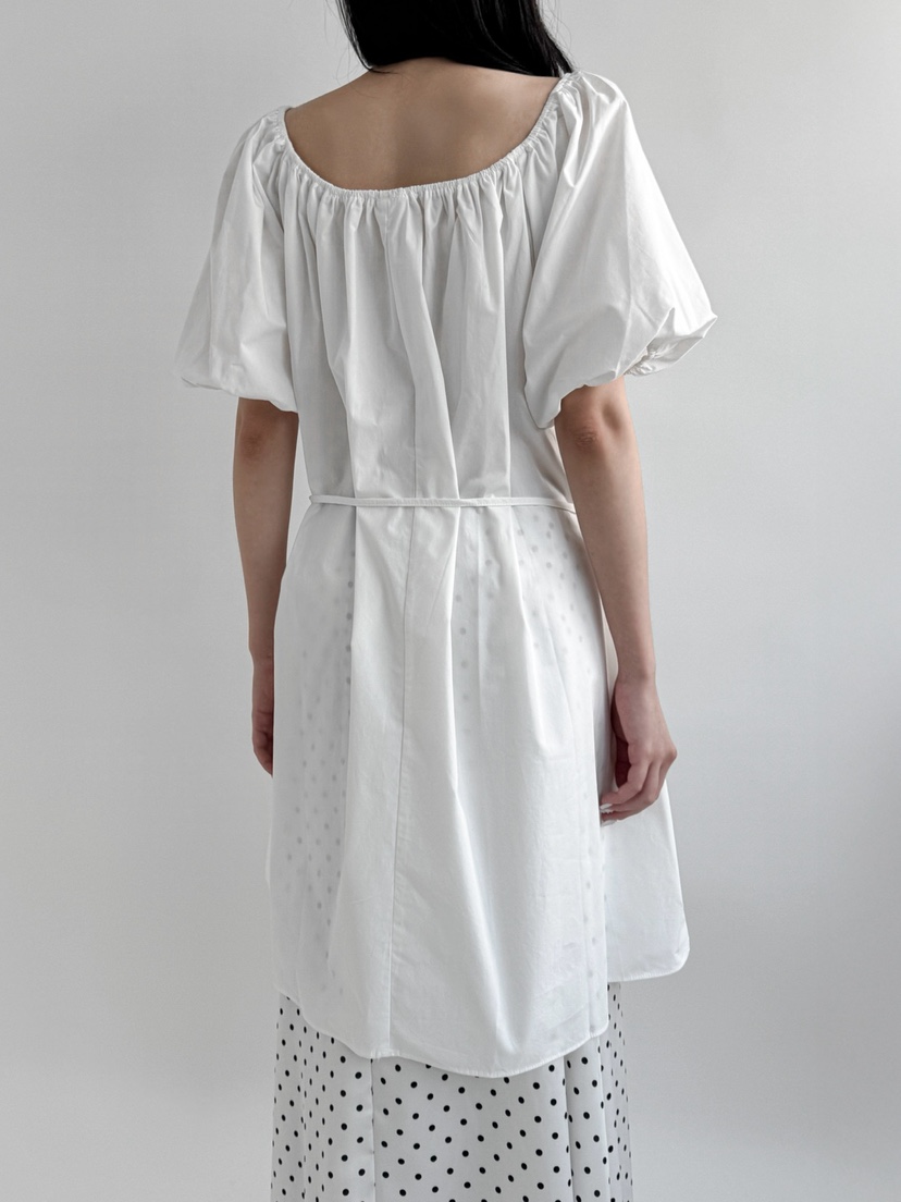 CM東大門實拍女士新款時尚推薦26春夏休閑連衣裙含腰繩露肩CM_centimeter連衣裙