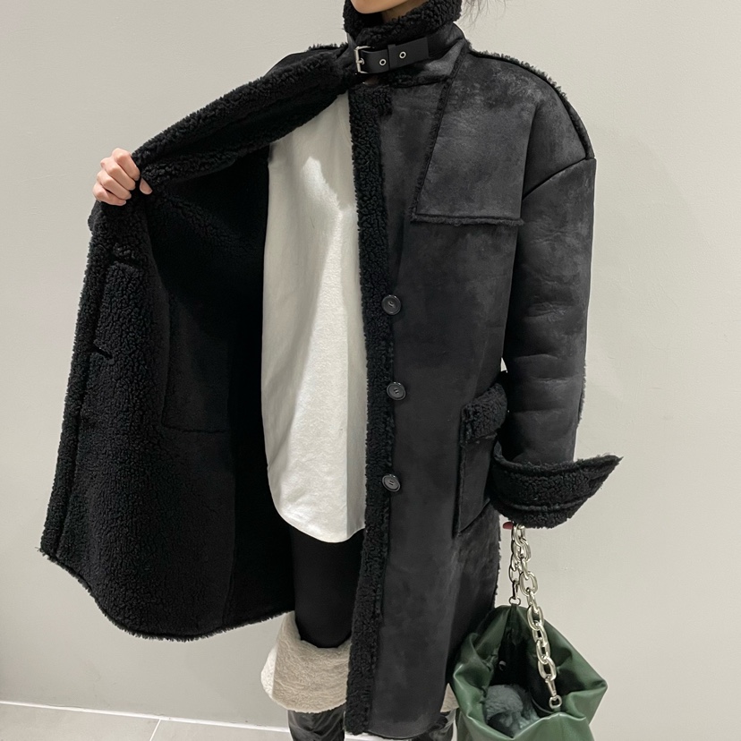 TRIPLE SEVEN韓國直郵女裝新品真品職業時尚人氣中長款大衣TRIPLE SEVEN中長款大衣