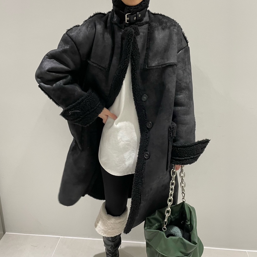 TRIPLE SEVEN韓國直郵女裝新品真品職業時尚人氣中長款大衣TRIPLE SEVEN中長款大衣