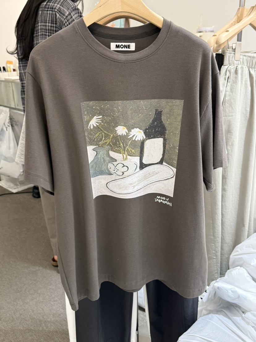 MONE-A韓國代購女裝新款時尚人氣26春夏真品休閑職業T恤MONE-AT恤圖色2