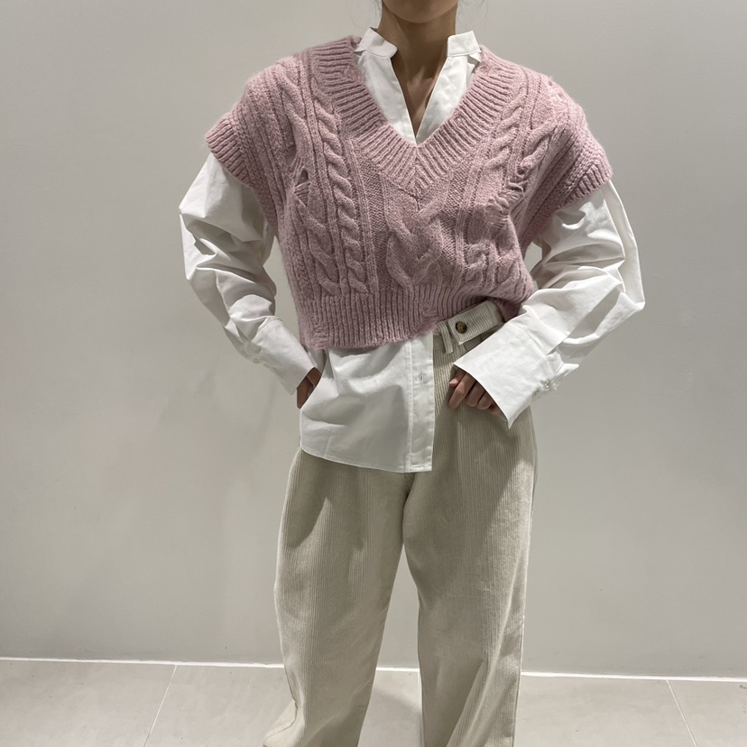 TRIPLE SEVEN東大門實拍女裝新品時尚職業吊帶背心馬海毛TRIPLE SEVEN吊帶/背心