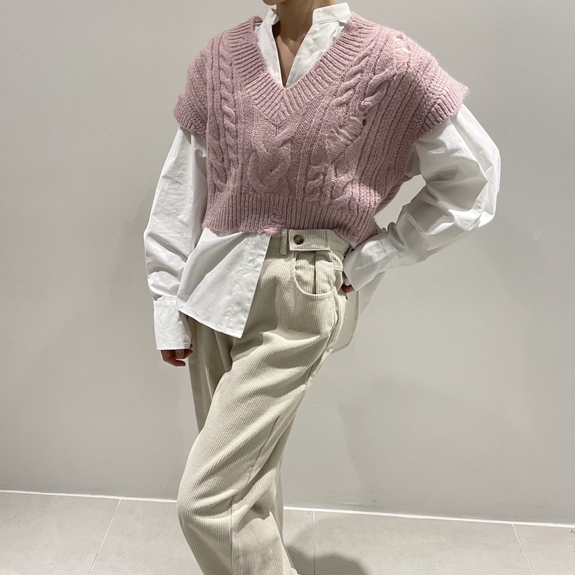 TRIPLE SEVEN東大門實拍女裝新品時尚職業吊帶背心馬海毛TRIPLE SEVEN吊帶/背心