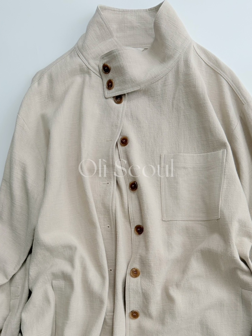 OLI SEOUL東大門直郵女士新品時尚人氣推薦休閑夾克亞麻OLI SEOUL夾克