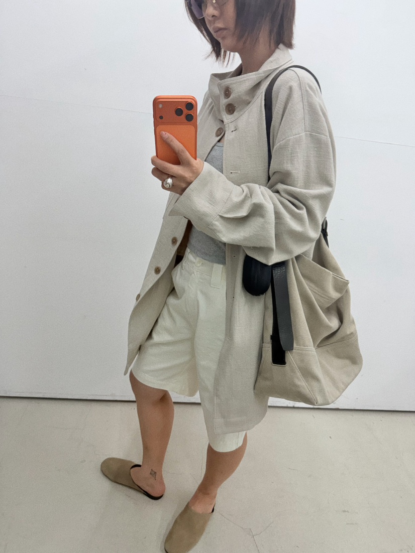 OLI SEOUL東大門直郵女士新品時尚人氣推薦休閑夾克亞麻OLI SEOUL夾克