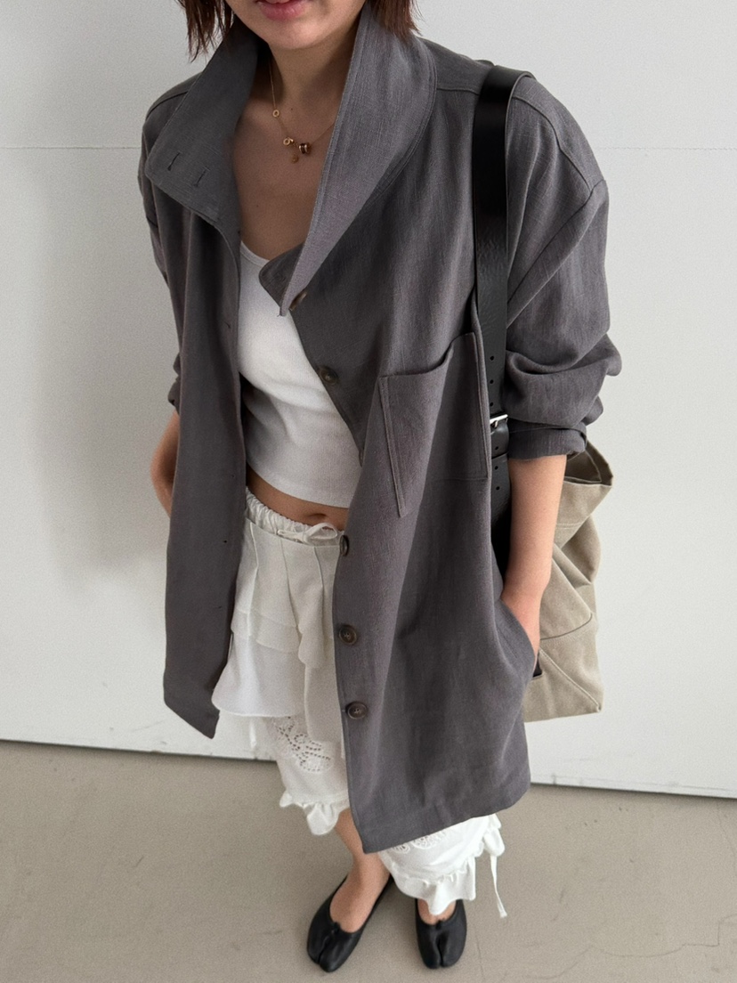 OLI SEOUL東大門直郵女士新品時尚人氣推薦休閑夾克亞麻OLI SEOUL夾克