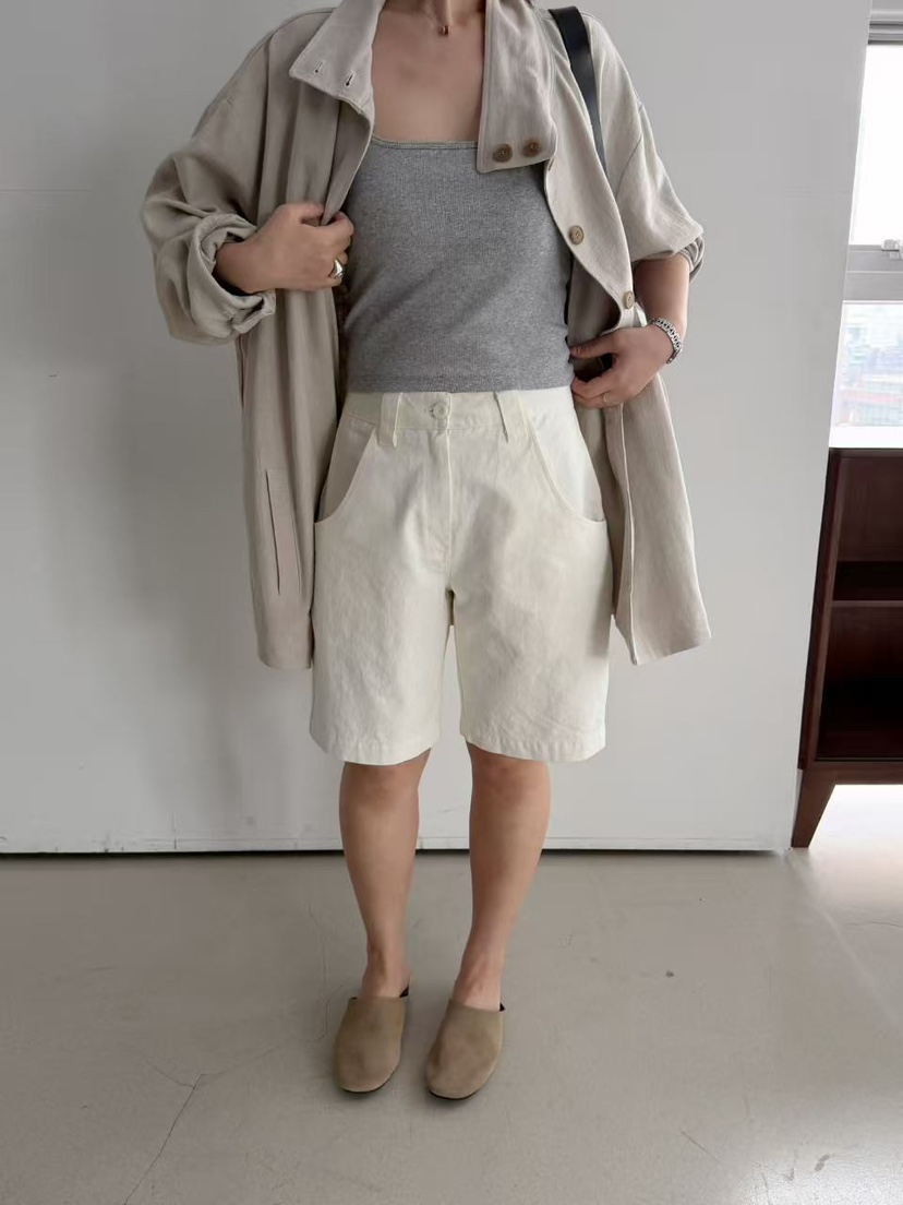 OLI SEOUL東大門直郵女士新品時尚人氣推薦休閑夾克亞麻OLI SEOUL夾克