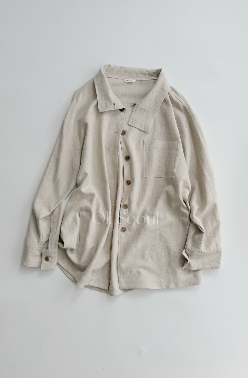 OLI SEOUL東大門直郵女士新品時尚人氣推薦休閑夾克亞麻OLI SEOUL夾克圖色1