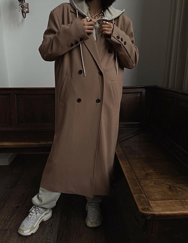 TRIPLE SEVEN韓國直郵女士新款時尚人氣推薦休閑中長款大衣TRIPLE SEVEN中長款大衣
