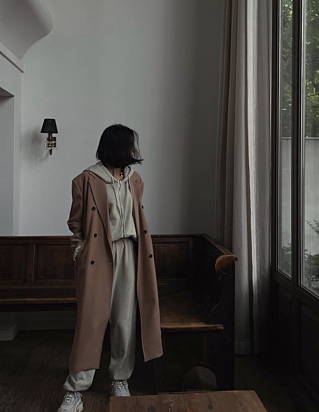 TRIPLE SEVEN韓國直郵女士新款時尚人氣推薦休閑中長款大衣TRIPLE SEVEN中長款大衣