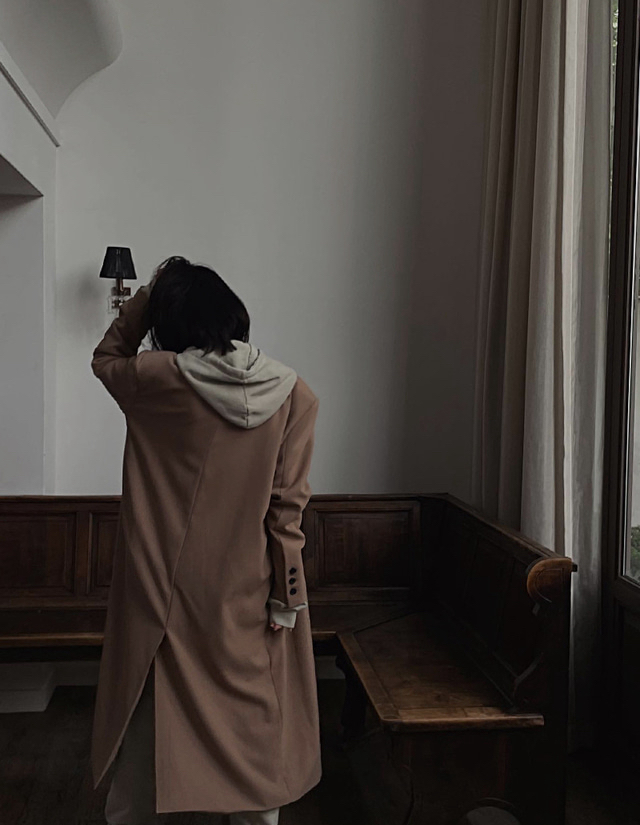 TRIPLE SEVEN韓國直郵女士新款時尚人氣推薦休閑中長款大衣TRIPLE SEVEN中長款大衣