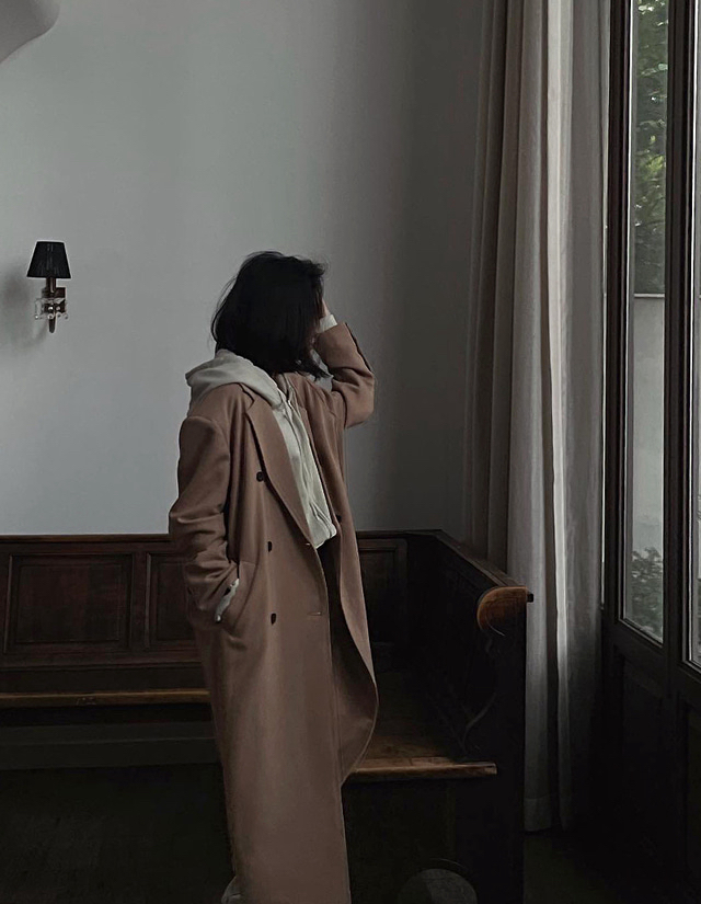 TRIPLE SEVEN韓國直郵女士新款時尚人氣推薦休閑中長款大衣TRIPLE SEVEN中長款大衣