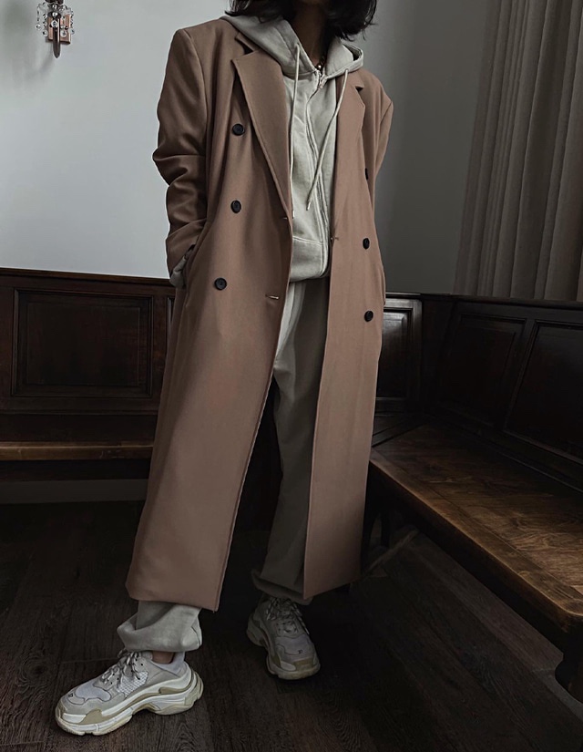 TRIPLE SEVEN韓國直郵女士新款時尚人氣推薦休閑中長款大衣TRIPLE SEVEN中長款大衣