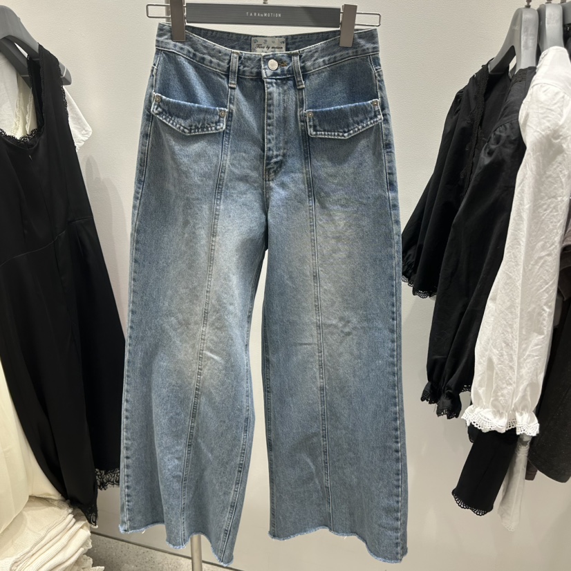 TARABY MOTION韓國代購女士新品熱賣休閑推薦牛仔褲口袋TARABY MOTION牛仔褲圖色1