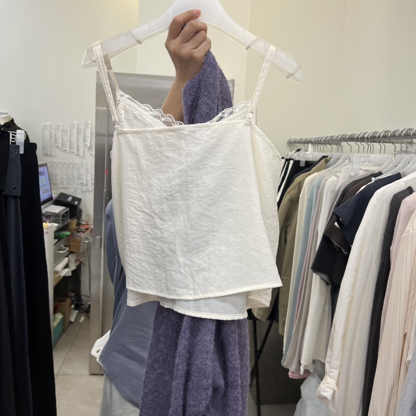 PORTS MOSS東大門代購女士新款休閑26春夏人氣吊帶背心蕾絲PORTS MOSS吊帶/背心