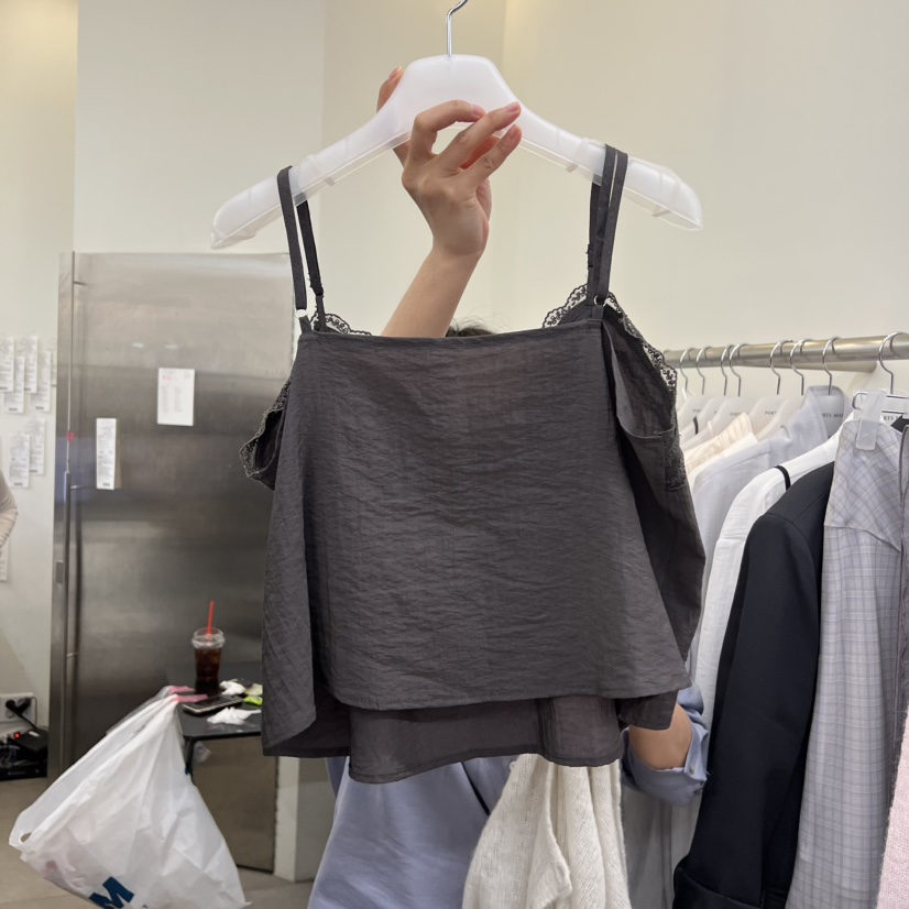 PORTS MOSS東大門代購女士新款休閑26春夏人氣吊帶背心蕾絲PORTS MOSS吊帶/背心