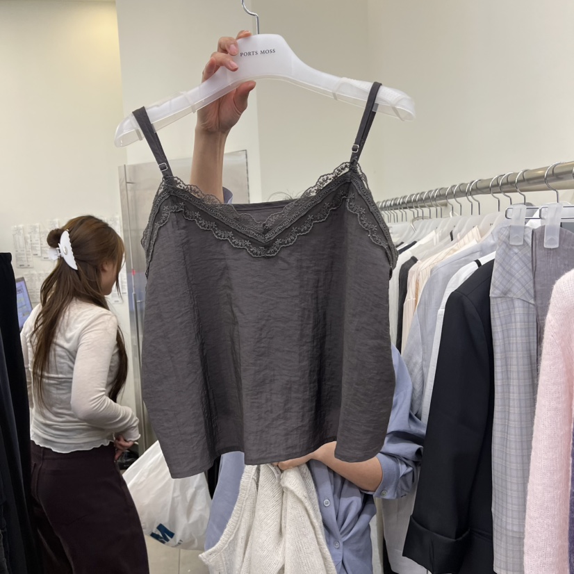 PORTS MOSS東大門代購女士新款休閑26春夏人氣吊帶背心蕾絲PORTS MOSS吊帶/背心圖色2