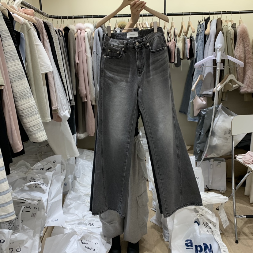 MEMOIRE東大門代購女裝新品真品職業熱賣休閑推薦人氣牛仔褲MEMOIRE牛仔褲圖色1