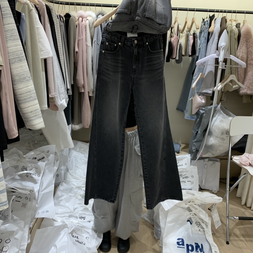 MEMOIRE東大門代購女裝新品真品職業熱賣休閑推薦人氣牛仔褲MEMOIRE牛仔褲圖色2