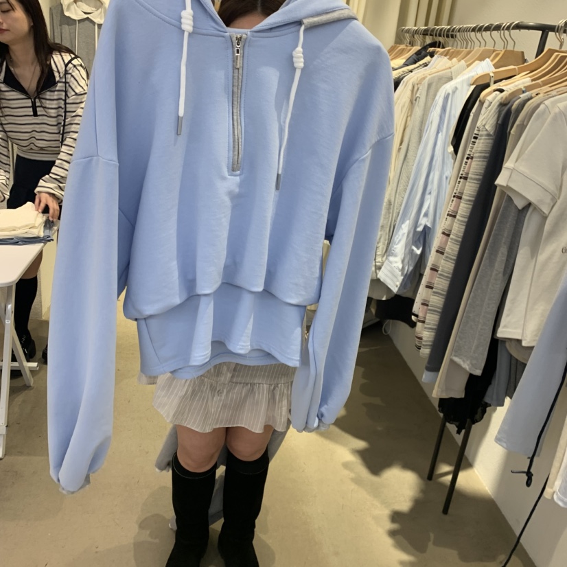 IR BIEN/BIENBIEN韓國代購女士新款時尚26春夏衛衣拉鏈兜帽IR BIEN/BIENBIEN衛衣圖色1