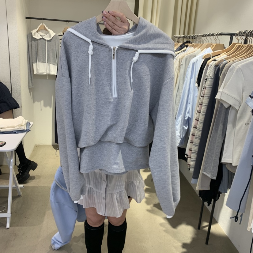 IR BIEN/BIENBIEN韓國代購女士新款時尚26春夏衛衣拉鏈兜帽IR BIEN/BIENBIEN衛衣圖色2