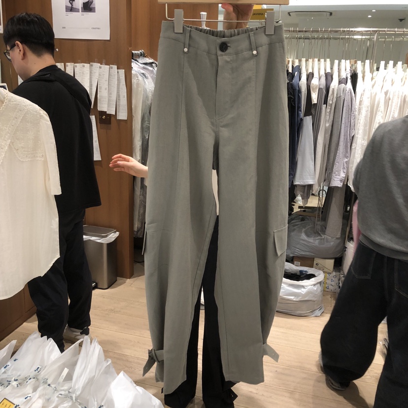 OGI東大門實拍女士新款時尚熱賣推薦職業26春夏休閑褲亞麻FLat OGI休閑褲圖色1