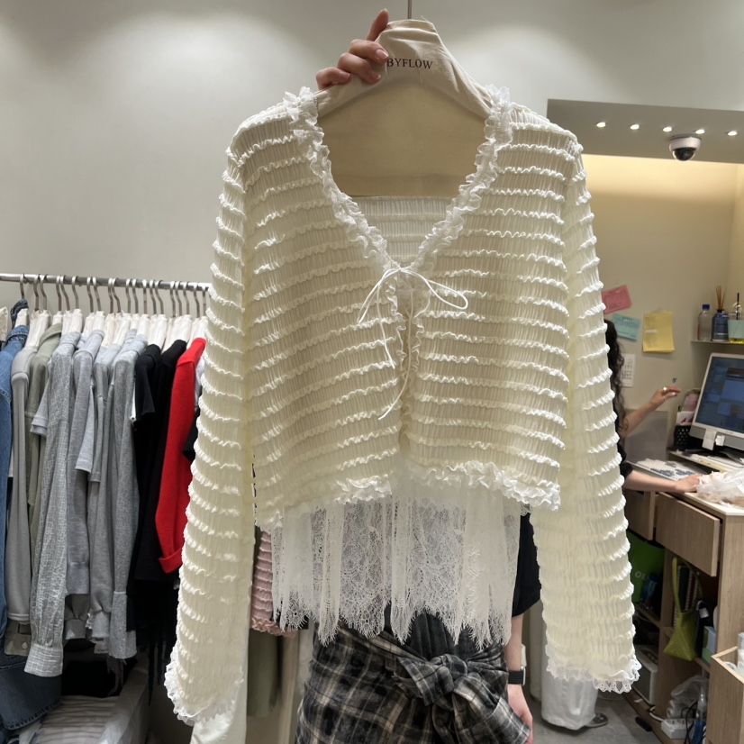 BY FLOW東大門直郵女裝新款休閑真品襯衫蕾絲衫不含內搭BY FLOW襯衫/蕾絲衫圖色1