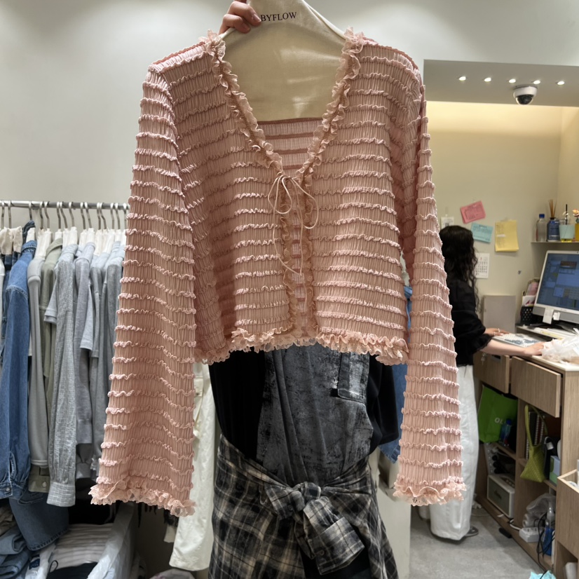 BY FLOW東大門直郵女裝新款休閑真品襯衫蕾絲衫不含內搭BY FLOW襯衫/蕾絲衫圖色3