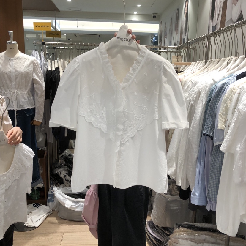 OGI韓國直郵女士新品職業休閑人氣熱賣26春夏推薦襯衫蕾絲衫FLat OGI襯衫/蕾絲衫圖色2