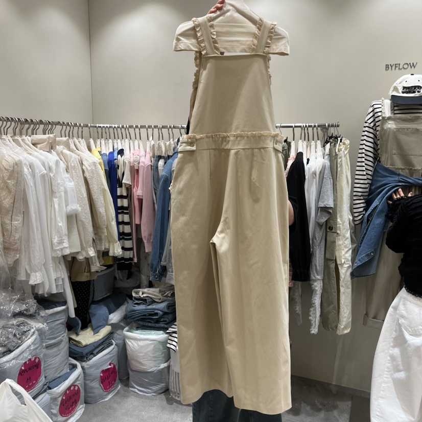 BY FLOW東大門代購女士新款真品推薦背帶褲不含內搭棉質BY FLOW背帶褲