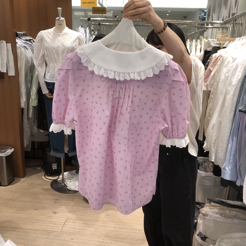 OGI東大門代購女士新品26春夏人氣熱賣時尚真品襯衫蕾絲衫FLat OGI襯衫/蕾絲衫