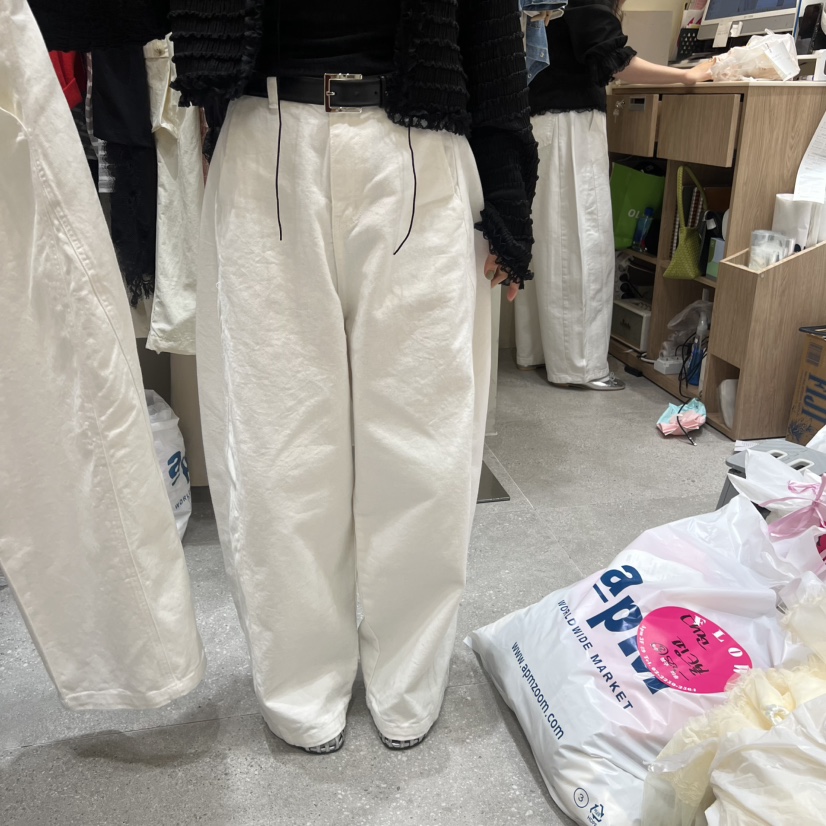 BY FLOW韓國代購女裝新款26春夏真品人氣牛仔褲水洗牛仔布BY FLOW牛仔褲